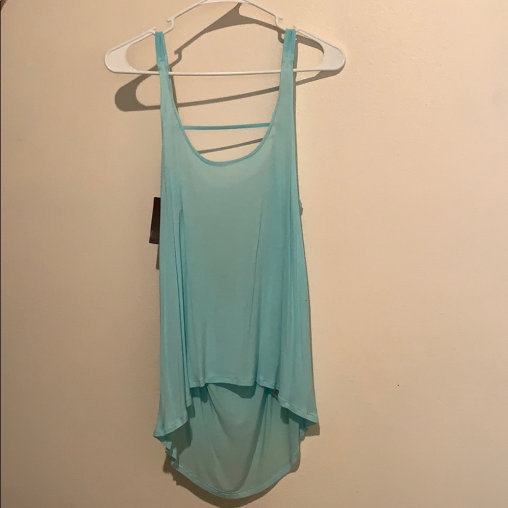 Light Blue Open Back Tank Top